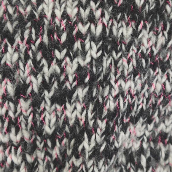 J Crew Sweater Womens Small Marled Knit Black White Color Block Wool Retro 80s - Picture 12 of 16